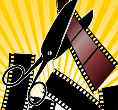 Scissors and film