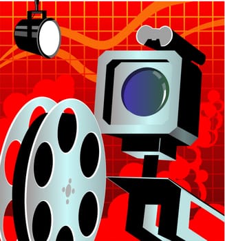 Film reel with light