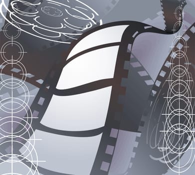 Illustration of cinema projector
