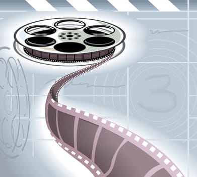 Illustration of cinema projector