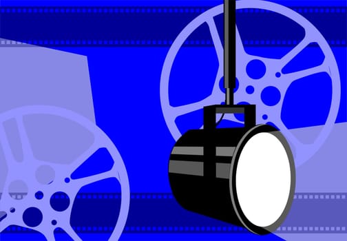 Film reel with light