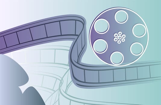 Illustration of cinema projector