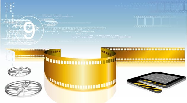 Film with clap board