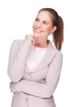 happy woman without isolated