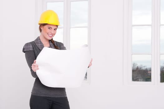 Architect with voice recorder