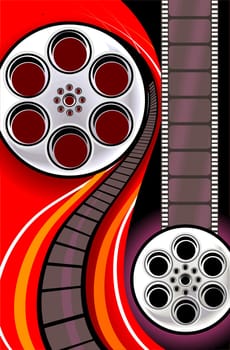 Illustration of cinema projector