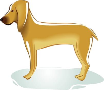 Illustration of brown colour dog