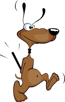 Illustration of brown colour dog
