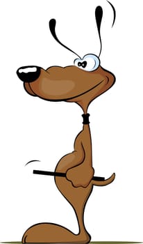 Illustration of brown colour dog