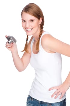Woman with camera