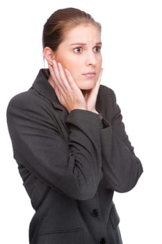 Businesswoman with a blank envelope