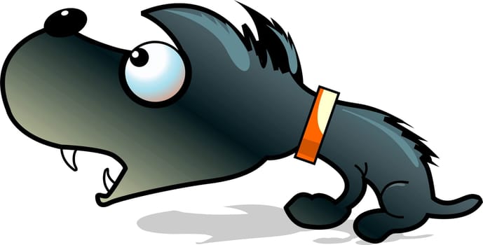Illustration of grey colour dog