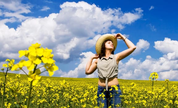 Girl enjoying spring