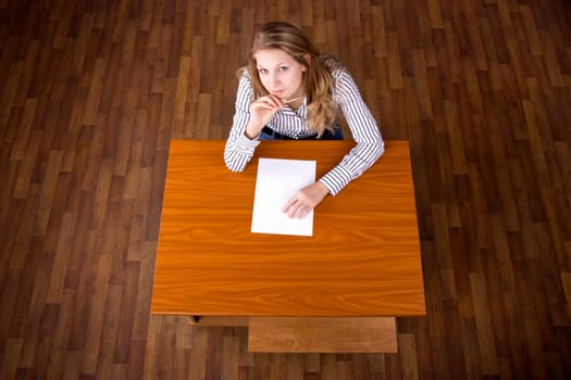 Student on examination