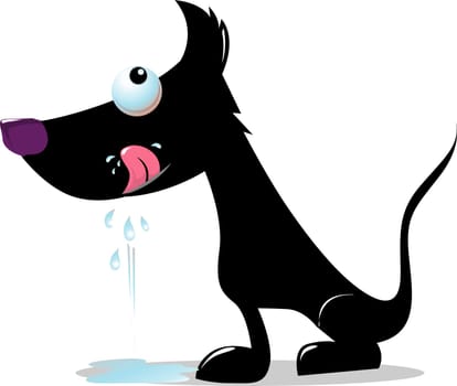 Illustration of brown colour dog