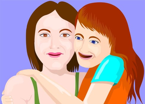 Illustration of family,