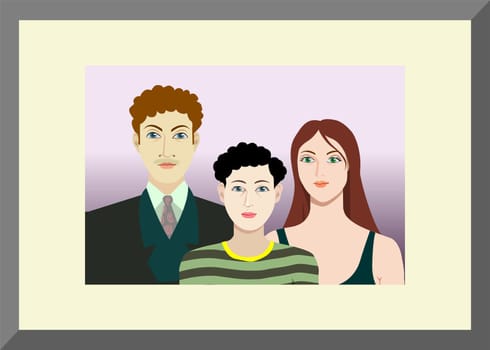 Illustration of family