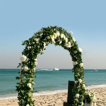 Wedding arch on the beach