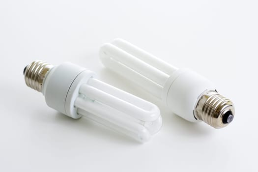 Two energy-saving light bulbs