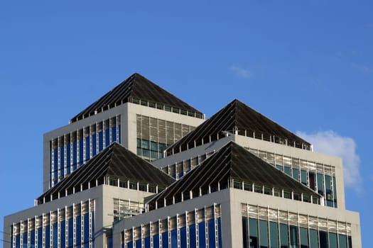 modern office complex in the financial district