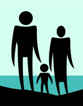 Illustration of a family