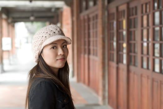 Asian beauty on street