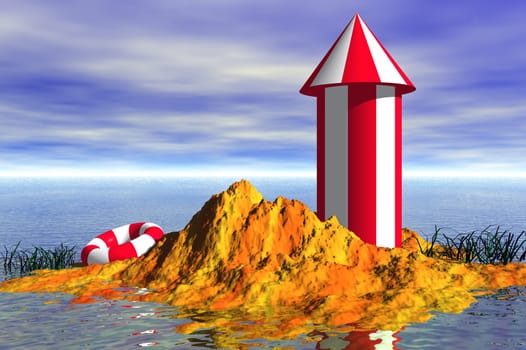 deserted island
