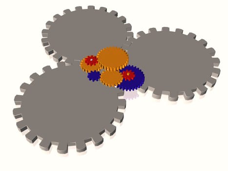 Gear - Text Box - Isolated