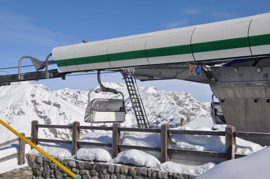 Mountain station of chairlift