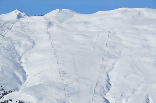Chairlift and mountains
