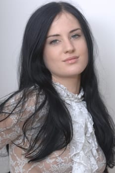 Portrait of a beautiful young fashion model