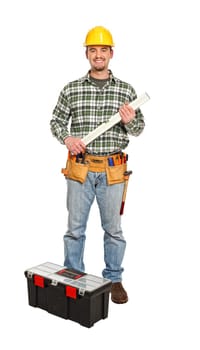 handyman with spirit level