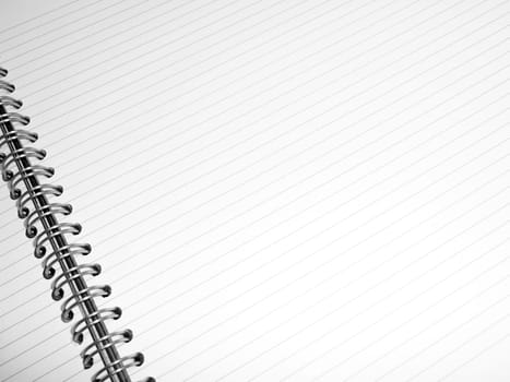 White lined notepad