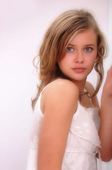 Portrait of a beautiful young fashion model