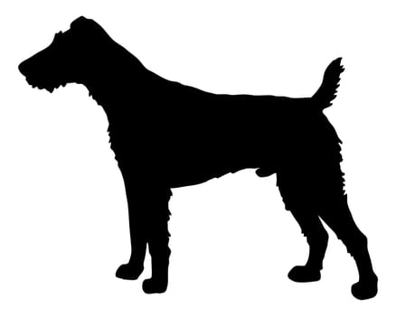 Black silhouette of a Fox Terrier