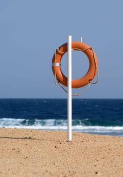 Typical lifebuoy on the Red Sea