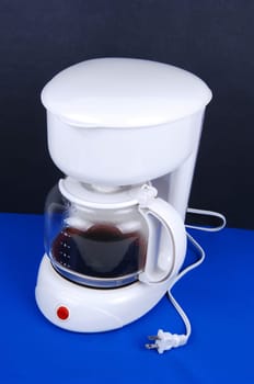 A white coffee maker.
