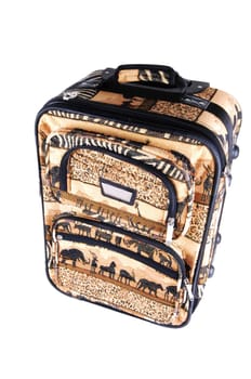 Suitcase ready for traveling.