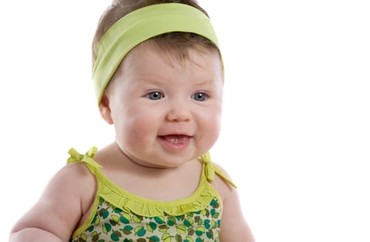 Happy baby girl smiling