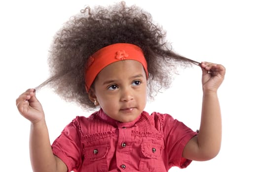 Adorable african baby with afro hairstyl