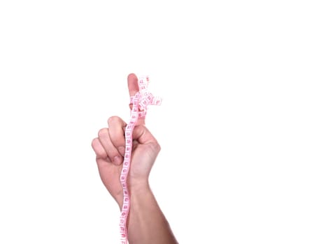 Finger with tape measure