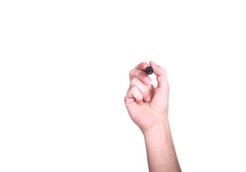 Hand with pen