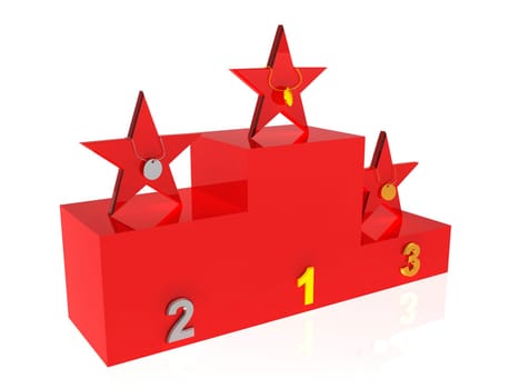 Winner podium