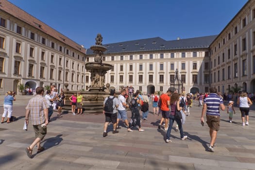 Hradčany with tourists