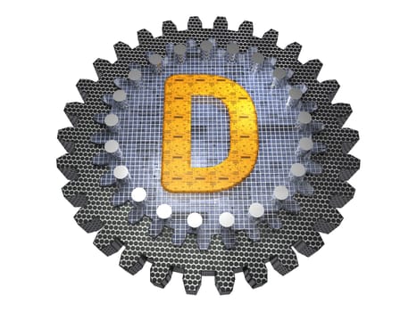 Alphabet - Gear - Letter-D