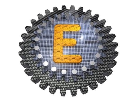 Alphabet - Gear - Letter-E