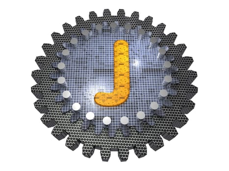 Alphabet - Gear - Letter-J