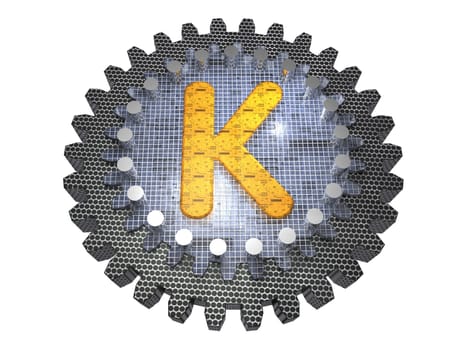 Alphabet - Gear - Letter K