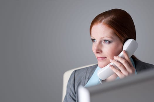 Successful business woman on the phone