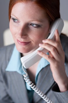 Successful business woman on the phone